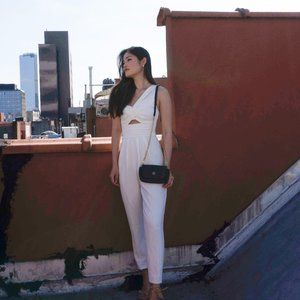 ALC white one shoulder cut-out jumpsuit (A.L.C.)